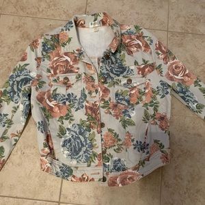 Floral jean jacket